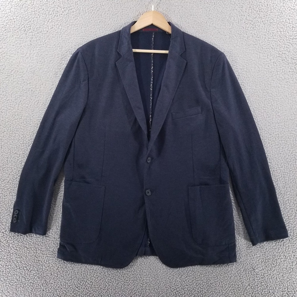 Johnston & Murphy Blazer Mens XL Blue XC FLEX Stretch Sport Coat Jacket Notch